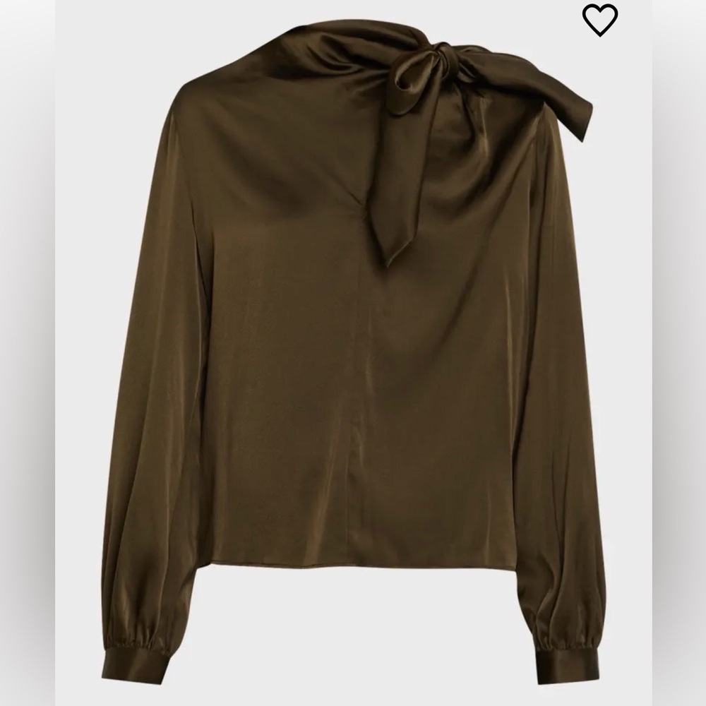 Ramy Brook Harry Tie Neck Silk Blouse NWT